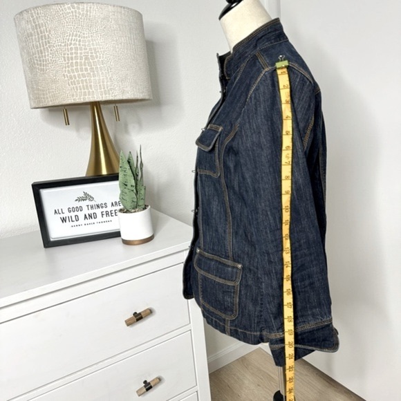 Chico's Women's Blue Denim Jacket Size 0 US Small - Picture 7 of 13